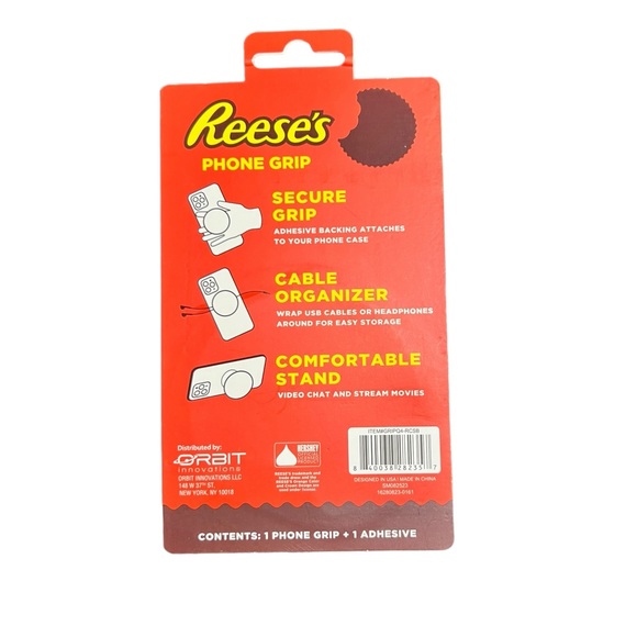 Licensed REECE'S Peanut Butter Pop Universal Phone Grip Stand Cable Organizer - Picture 9 of 9